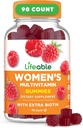 Lifeable Womens Multivitamin Gummy | with Vitamin A, C, D, E, Niacin, B6, Folate, B12, Biotin, Pantothenic Acid, Iodine, Zinc | Great Tasting Multivitamin for Women Gummies | 90 Gummies 2