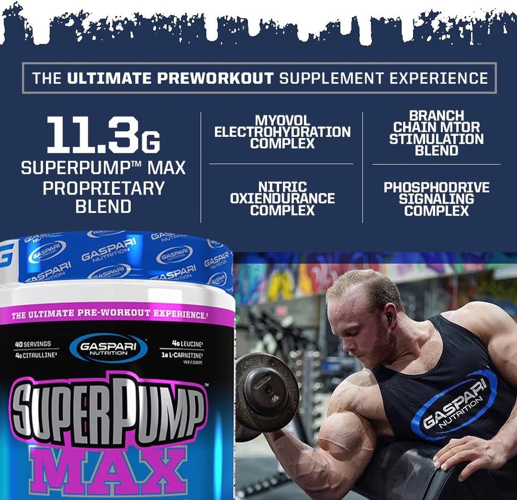 Gaspari Nutrition SuperPump MAX, The Ultimate Pre Workout Powder, Sustained Energy Preworkout, Nitric Oxide Booster, Muscle Growth, Recovery & Replenishes Electrolytes (40 Serving, Orange Cooler) 5