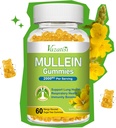 Mullein Gummies, Mullein Leaf Extract with Bromelain, Quercetin, Pine Bark Support Lung Cleanse for Healthy Breathing, 60ct 2