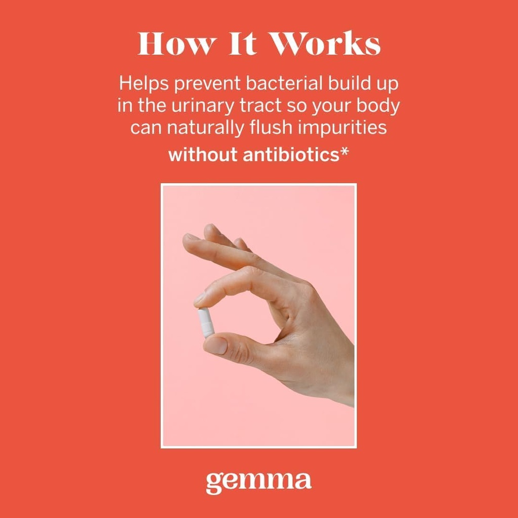 Gemma Stay On Tract Cranberry Supplement - Urinary Tract Support for Women - 36mg of Cranberry PACs and 1,000mg of D-Mannose 60 Count (Pack of 1) 4