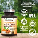 Turmeric Curcumin Supplement 1950mg - 95% Curcuminoids with Organic Turmeric & BioPerine Black Pepper Extract for Best Absorption, Nature's Vegan Joint Support, Non-GMO, Bottled in USA - 180 Capsules 5