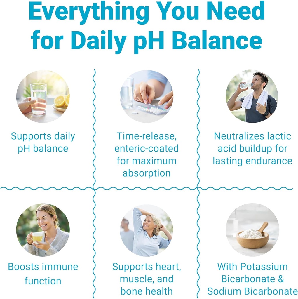 Alkalife pH Balance Supplement Tablets - The First Patented Alkaline Bicarbonate Pills - Neutralize Acid, Balance pH, Immune Support, Peak Performance, Detox - 270 Tablets 3