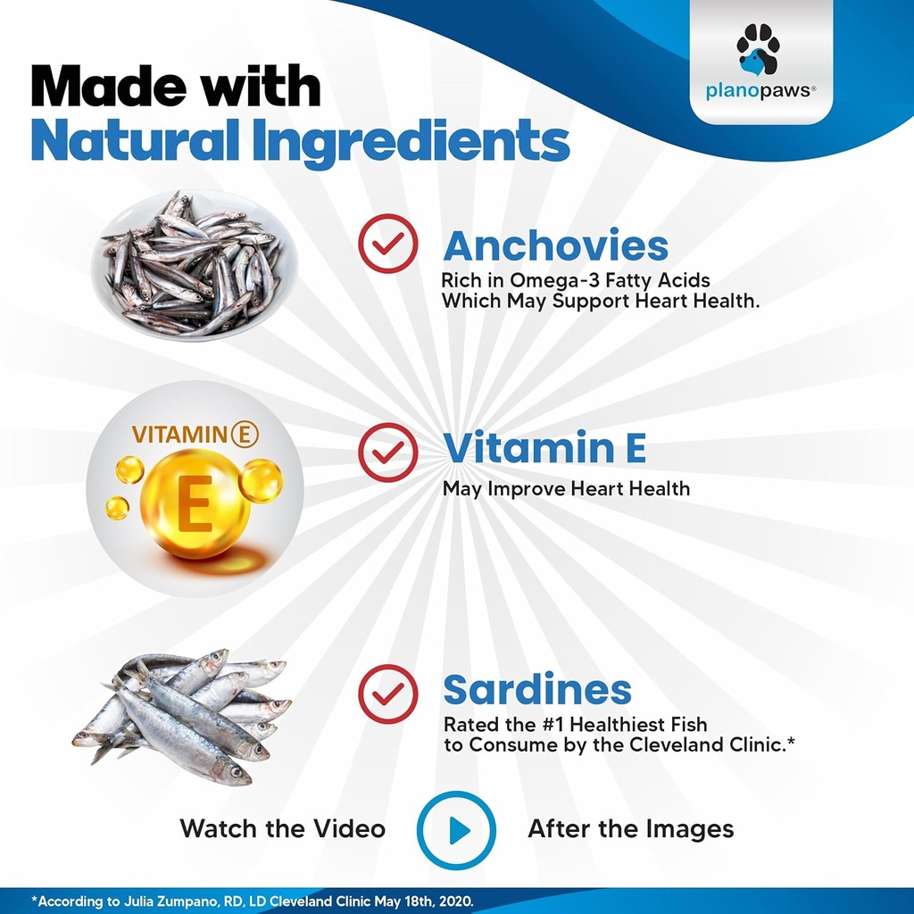 Omega 3 Fish Oil for Dogs Capsules - Salmon Oil for Dogs - Dog Fish Oil Supplement May Help Shedding, Allergy, Itching - Support Dry Skin, Joints - Dog Skin and Coat Supplement - 180 Fish Oil Pills 6