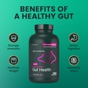 VetriScience Extra Strength Gut Health Probiotic & Prebiotic Digestive Supplements for Dogs & Cats, Gas & Diarrhea & Immune Support, Easy-Open Capsules, 180 Count - New Look 5