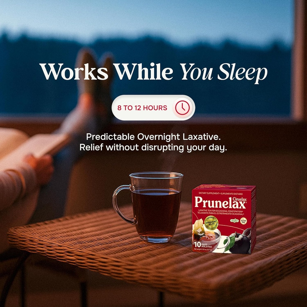 Prunelax Ciruelax Regular Strength Laxative Tea Bags - Made with Natural Senna Extracts, for Occasional Constipation, Senna Extract - 10 Bags 5