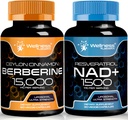 WELLNESS LABSRX NAD Supplement, 1500mg - NAD+ with Resveratrol│Berberine 1500mg - Berberine with Ceylon Cinnamon 2