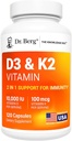 Dr. Berg Maximum Strength 7-in-1 Vitamin D3 K2 10,000 IU | Naturally Derived D3 | 4X Lab-Tested & Verified | High Absorption Formula | K2 D3 Vitamin Supplement - 120 Capsules 2