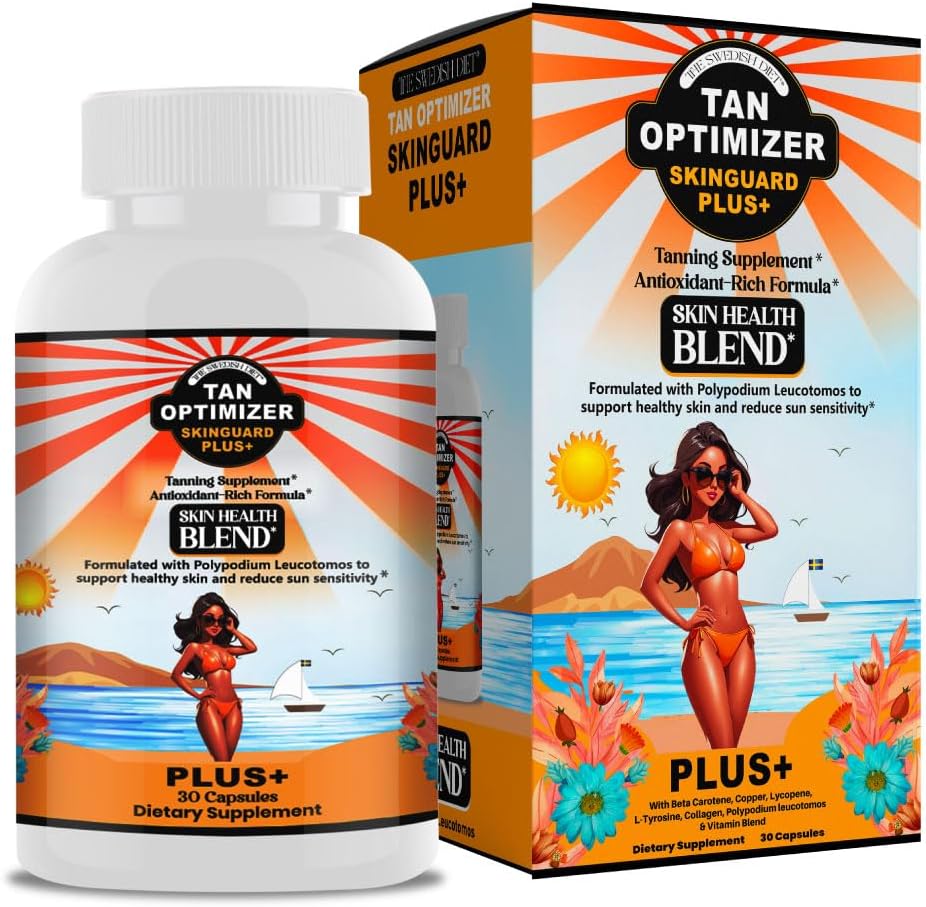 Tan Optimizer SkinGuard Plus+ – Sugar-Free Tanning & Anti-Aging Supplement with 240mg Polypodium, Beta Carotene & Antioxidants for Radiant, Youthful Skin – 30 Capsules 2
