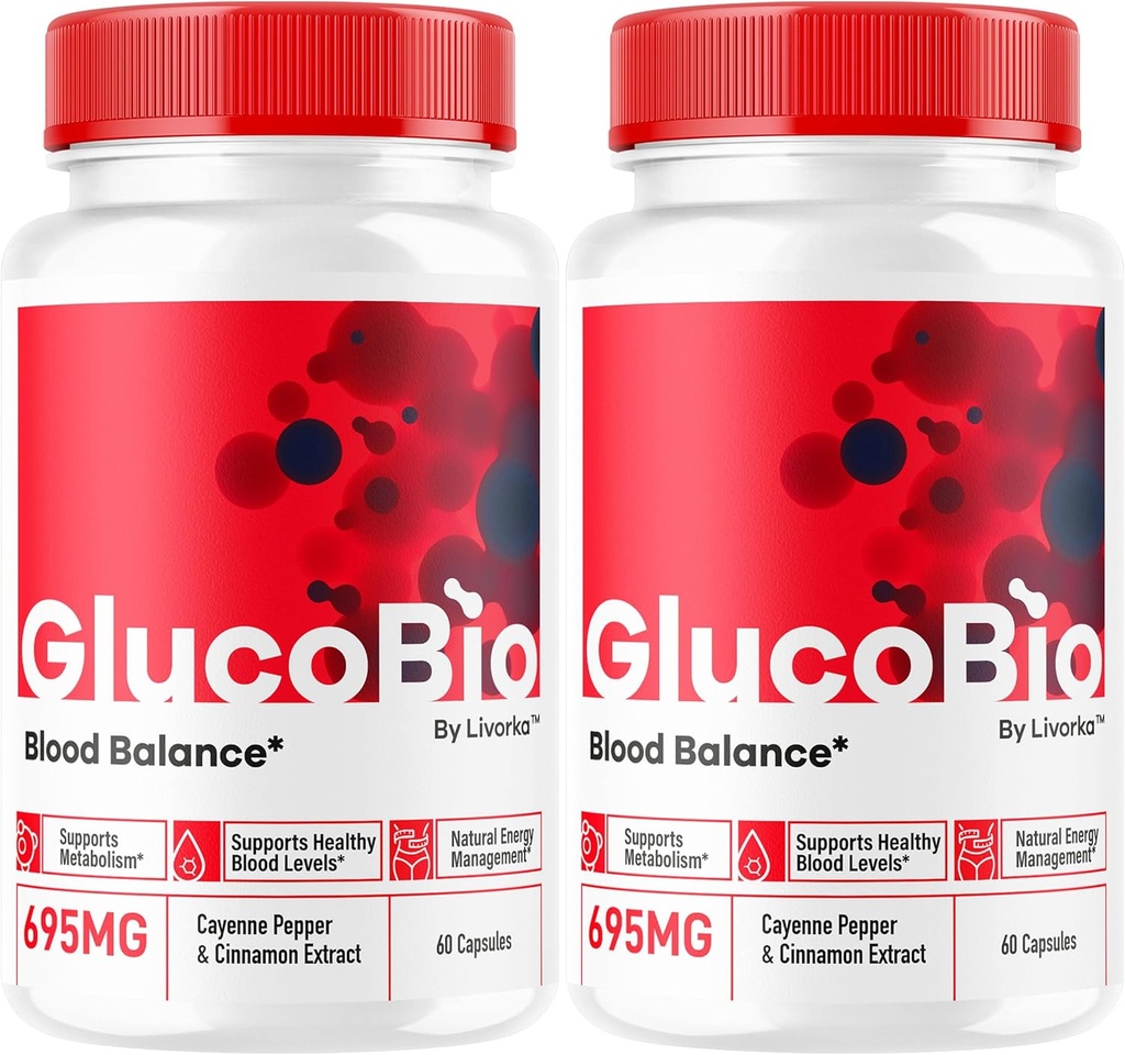 (2 Pack) GlucoBio Capsules - Official Gluco Bio Support Pills, Advanced Formula for Overall Balance, GlucoBio Pills, GlucoBio Supplement, Glucovio Reviews, 60 Capsules for 2 Months 2