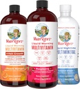 MaryRuth's Liquid Morning Multivitamins: +Hair Growth (Peach Mango), Daily Wellness (Raspberry), and Nighttime Multimineral (Coconut) | Vegan Vitamins for Beauty, Energy, & Bedtime | Non-GMO 2