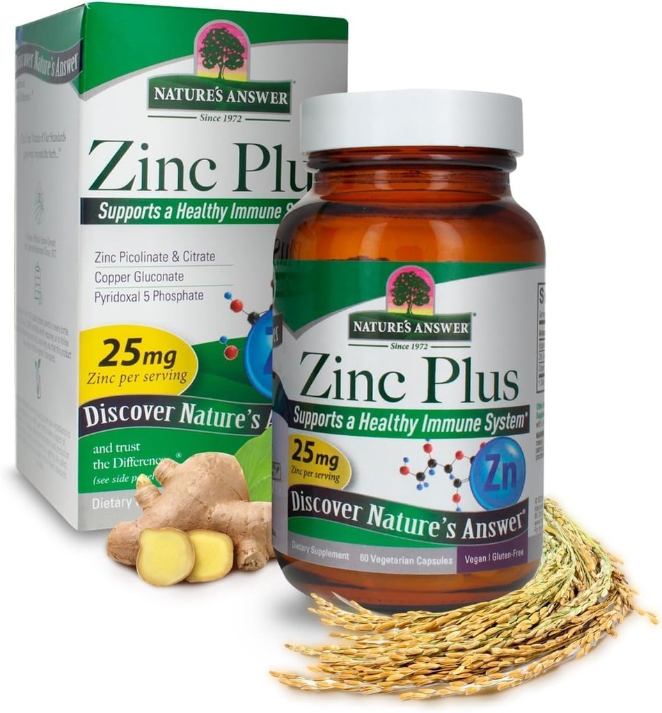 Zinc Plus + Vitamins for Adults - 25mg of Immune Support with B6 60 Veg Capsules - Vegan, Gluten-Free, Cruelty-Free Zinc Piclonate | Immune Support 4