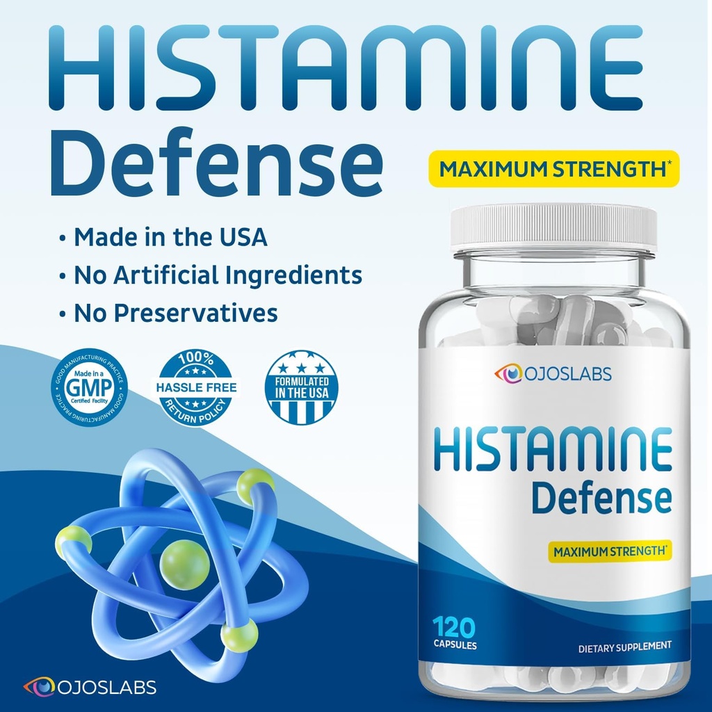 Advanced Histamine Defense - Natural D-Hist Supplement to Block Histamine Intolerance - 120 Capsules 5