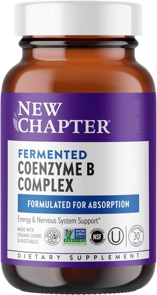 New Chapter Vitamin B Complex – Fermented Coenzyme B Complex Rich in Vitamin B12 + Vitamin B6 + Biotin + Made with Organic Ingredients - 30 ct 2