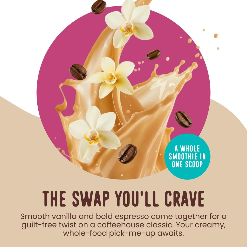 FlavCity Grass Fed Whey Protein Powder - Vanilla Latte - 25g Protein, 10g Collagen & 60mg of Caffeine - Made with Real Vanilla Bean & Organic Coconut - Gluten Free & No Added Sugars (20 Servings) 3