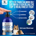 Omega 3 Fish Oil for Dogs - Better Than Salmon Oil - Dog Fish Oil Supplement to Reduce Shedding & Itching - Supports Joints, Brain, and Heart Health - Skin and Coat Supplement - Liquid Fish Oil 5
