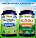aSquared Nutrition Bundle for Quercetin 500mg & Vitamin C Liposomal Complex 1500mg - Immune Support 4