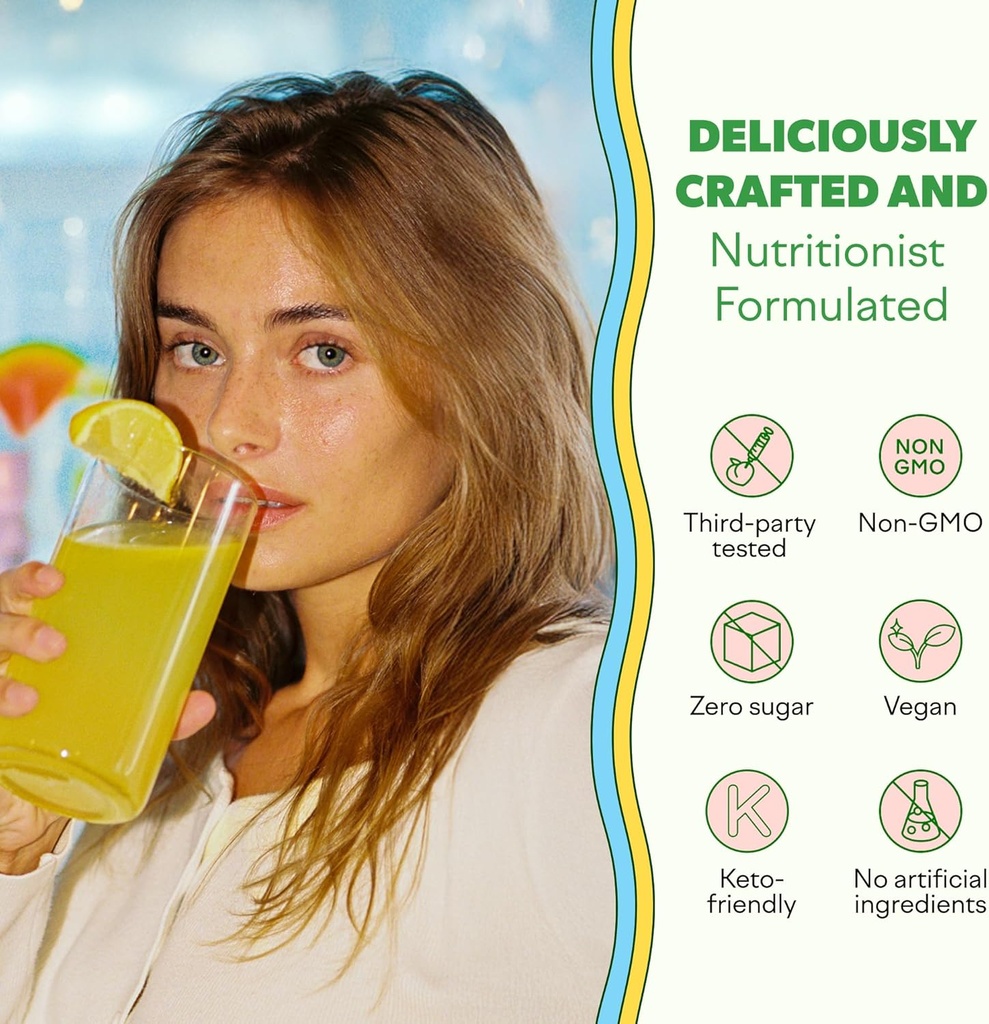 Feel Goods Gut Guardian, Organic Fiber, Probiotic & Prebiotic Powder, Sugar Free, Herbs for Bloat, Gut Health Support, Digestive Health for Men & Women, Non GMO, Vegan, Strawberry Kiwi, 30 Servings 6