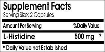 L-Histidine 500mg ~ 200 Capsules - No Additives ~ Naturetition Supplements 3