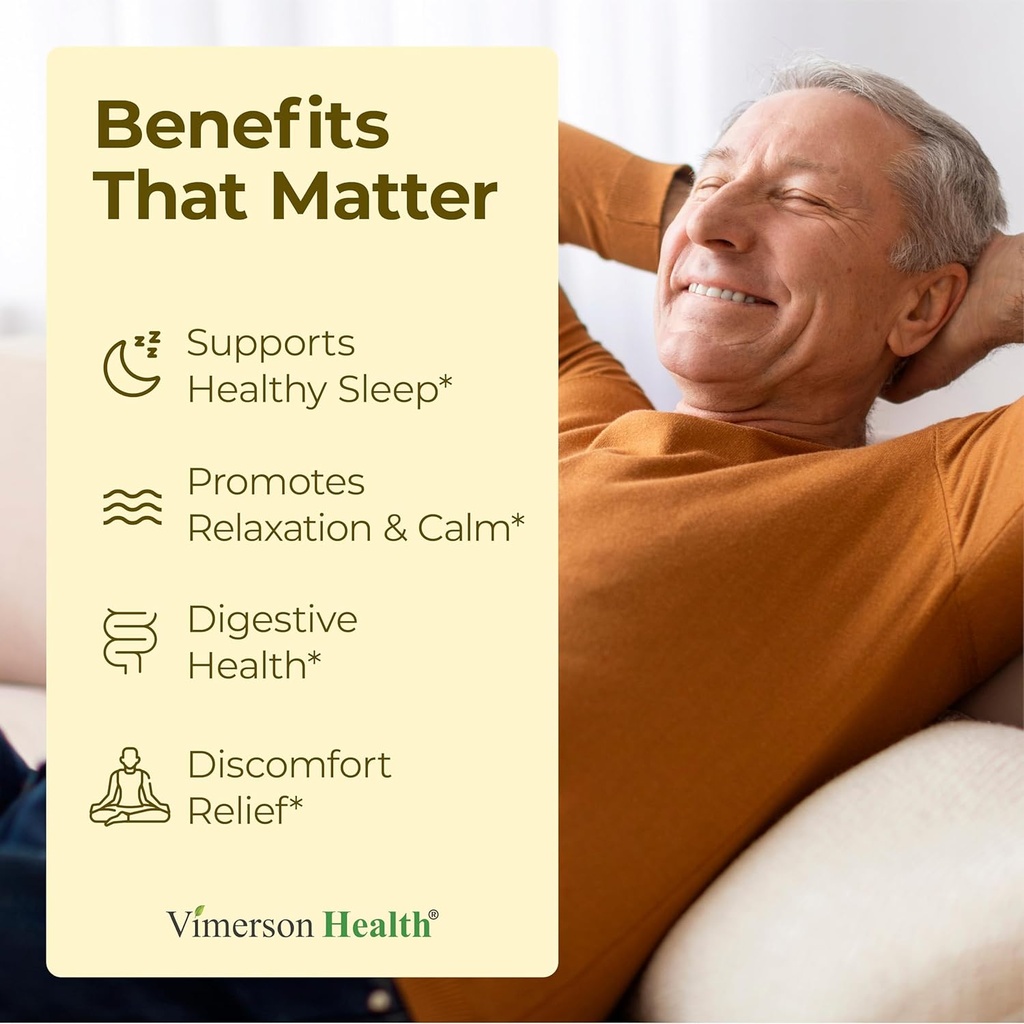 Turmeric Supplement & Chamomile Capsules for Sleep - Organic Turmeric Sleep Supplement with Chamomile Flowers Extract (Manzanilla) - Relaxation & Stress Support - Joint & Digestive Health. 60 Capsules 3