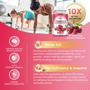 Vitamin B12 Gummies - 5000 mcg Methylcobalamin with Iron, Vitamin C, D3 & Folate, Energy Support and Metabolism, Immune, B-12 Complex Chewable Supplement for Men & Women, Vegan- 60 Count 5