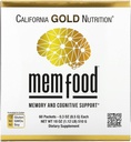 California Gold Nutrition MEM Food, Memory & Cognitive Support with MEM Blend, L-Serine, Organic Lion's Mane and Blueberry Juice Powder, 60 Packets, 0.3 oz (8.5 g) Each 2