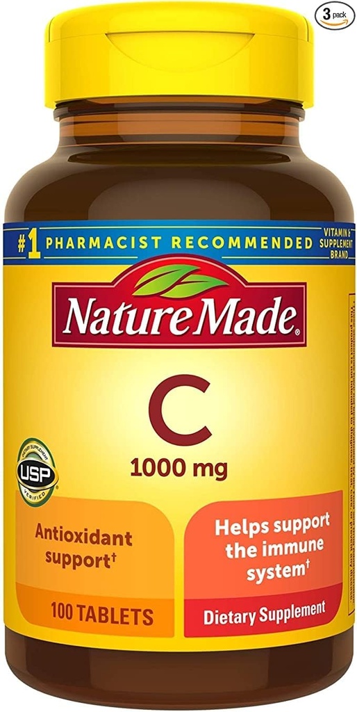 Nature Made Vitamin C 1000 mg Tablets, 100 Count to Help Support the Immune System 2