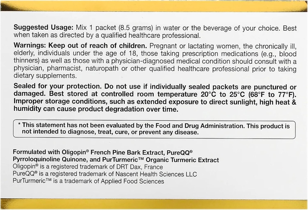 California Gold Nutrition MEM Food, Memory & Cognitive Support with MEM Blend, L-Serine, Organic Lion's Mane and Blueberry Juice Powder, 60 Packets, 0.3 oz (8.5 g) Each 4