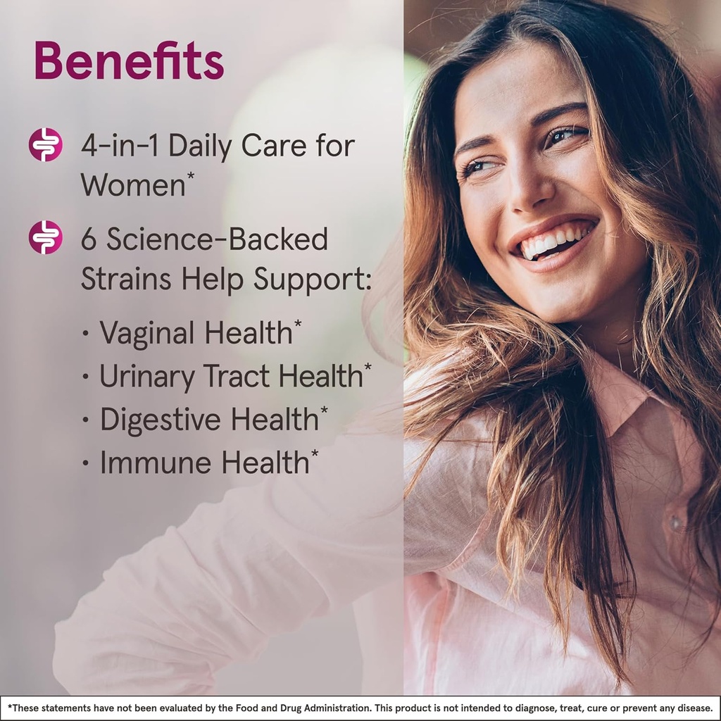 Jarrow Formulas Fem-Dophilus Advanced Probiotics 10 Billion CFU with 6 Science-Backed Strains, for Vaginal, Urinary Tract, Digestive, and Immune Support, 30 Veggie Capsules, Shelf-Stable, Pack of 12 4