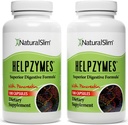 NaturalSlim Helpzymes, Enzyme Complex for Adults with Bromelain, Ox Bile, Pancreatin & Betaine HCL,100 Capsules, 2 Pack 2