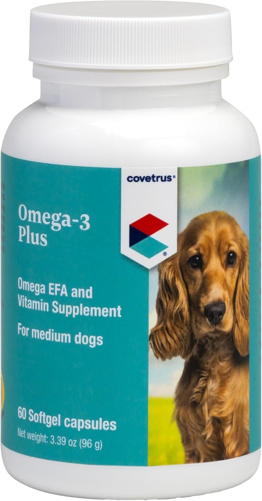 Omega-3 and Vitamin Supplement Softgel Capsules Medium Dog, 31-60 lbs 60 ct 2