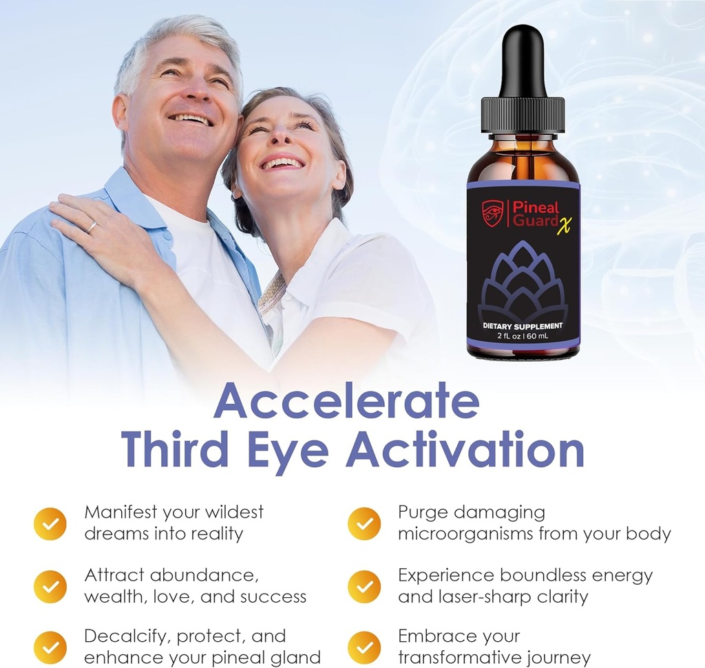 Pineal Gland Supplement - Brain Support, Focus, and Memory Vitamins for The Brain, Decalcify, Activate, and Protect Your Pineal Gland - Third Eye Awakening - Pineal Guard X 5