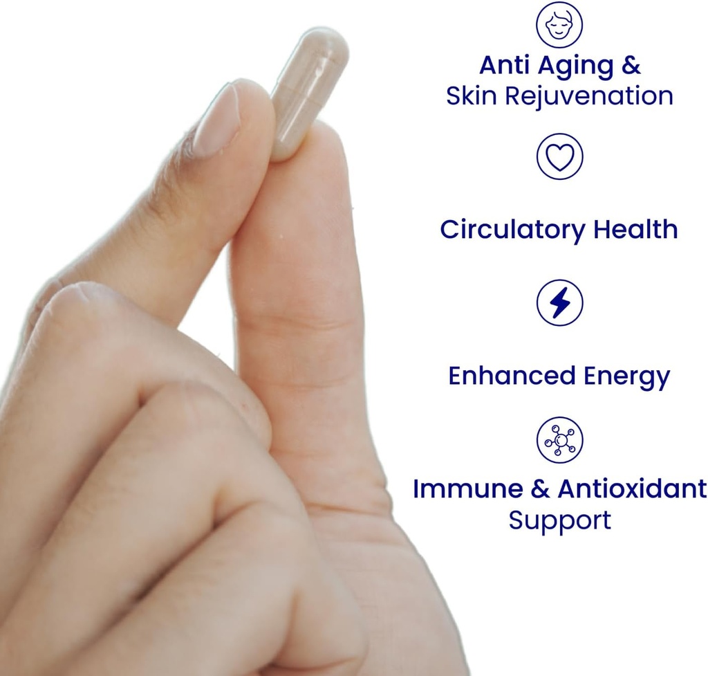 Relumins Resveratrol 600mg Supplement – High-Potency Antioxidant with Grape Seed & Red Wine Extract – Supports Skin, Heart Health & Immune System – 120 Vegan Capsules 5