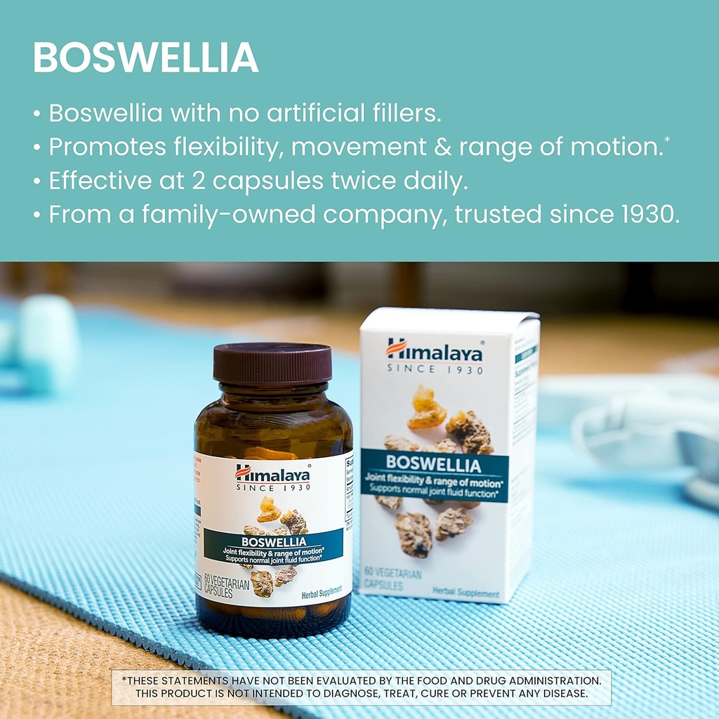 Himalaya Boswellia, Joint Support for Mobility and Flexibility, Promotes Tissue Preservation, 250 mg, 60 Capsules 4