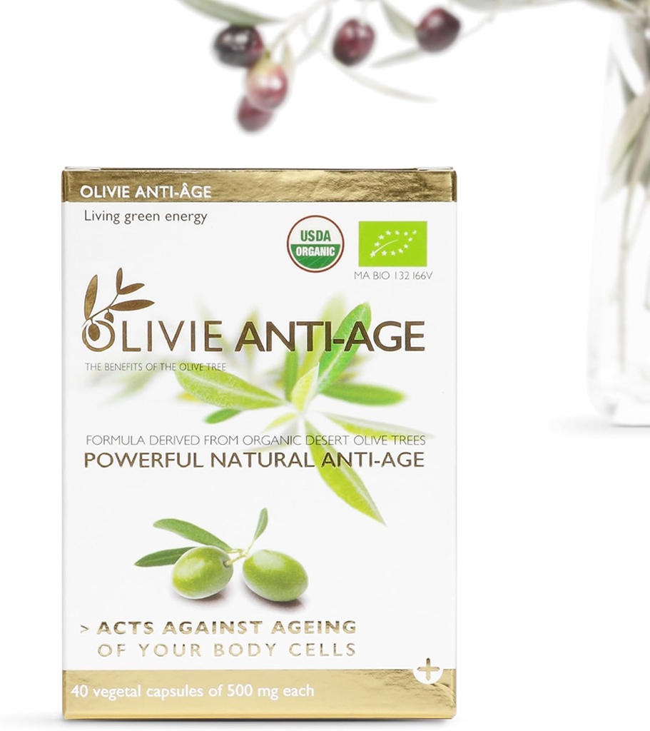Organic Antioxidant Polyphenols Rich Olive Leaf Extract Supplement Capsules Olivie | Hydroxytyrosol Oleuropein Anti Aging Supplement | 40 Capsules 2