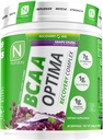 NutraKey BCAA Optima Post Workout Recovery Complex, No Sugar, No Carb, Recovery Aid, Fruit Punch 6