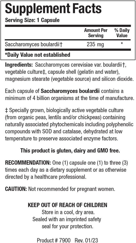 Biotics Research Saccharomyces boulardii Probiotics Supplement - 235 mg/Serving- Supports GI Health Microbial Balance, Healthy Immune & Pathway Responses - Dairy-Free, Temperature-Stable - 60 Capsules 5