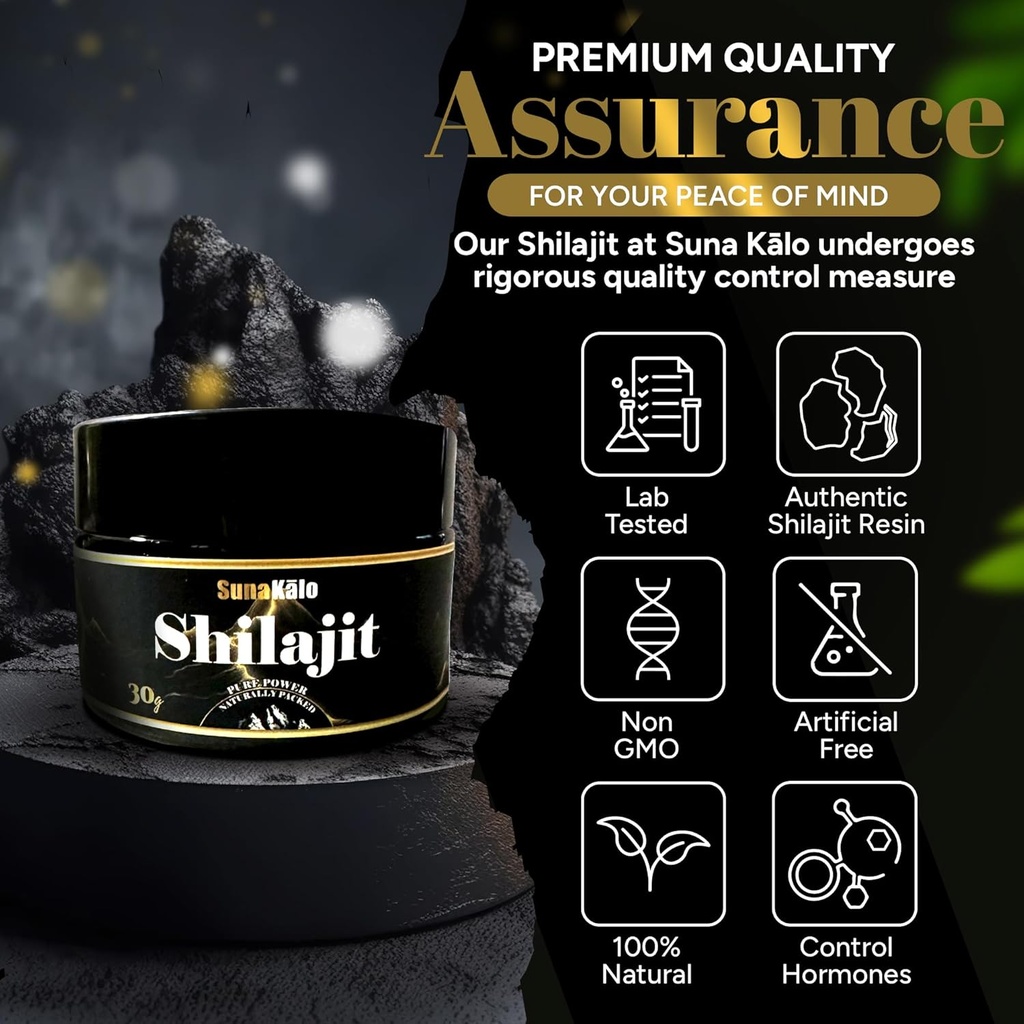 Pure Himalayan Organic Shilajit Resin - Gold Grade, 100% Shilajit Supplement with 85+ Trace Minerals, Energy & Immune Support | Natural Source of Fulvic Acid +86% & Humic Acid +10% 3