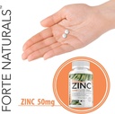 Zinc 50mg, (30 Tablets), Specially Formulated for Sensitive Stomach, Immune Support, Skin & Hair, Vegan Zinc Supplement, Non-GMO Made in USA 5