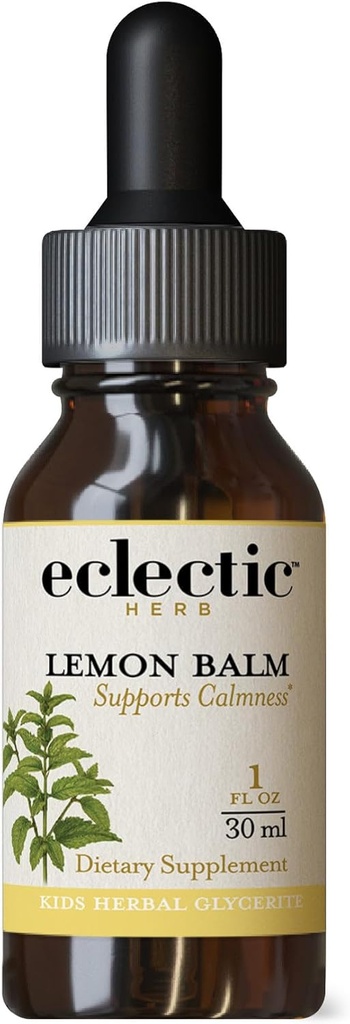 Eclectic Institute Kids Herbs Lemon Balm, Lemon Flavor | Calming and Nervous System Support | 1 fl oz (30 ml) 2