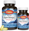 Carlson - Super Omega-3 Gems, 1200 mg Omega-3 Fatty Acids with EPA and DHA, Wild-Caught Norwegian Supplement, Sustainably Sourced Fish Oil Capsules, Omega 3 Supplements, 100+30 Softgels 2