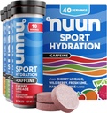 Nuun Sport Electrolyte Tablets with Caffeine from Green Tea Extract, Magnesium, Calcium, Potassium, Chloride & Sodium, Gluten Free & Vegan, Mixed Flavors, 4 Pack (40 Servings Total) 2
