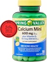 Spring Valley Calcium Plus Vitamin D3 150 Mini Softgels | Calcium Supplement | CaIcium mini softgels | CaIcium 600 mg with Vitamin d3 | 150 Mini Softgels + STS Sticker 4