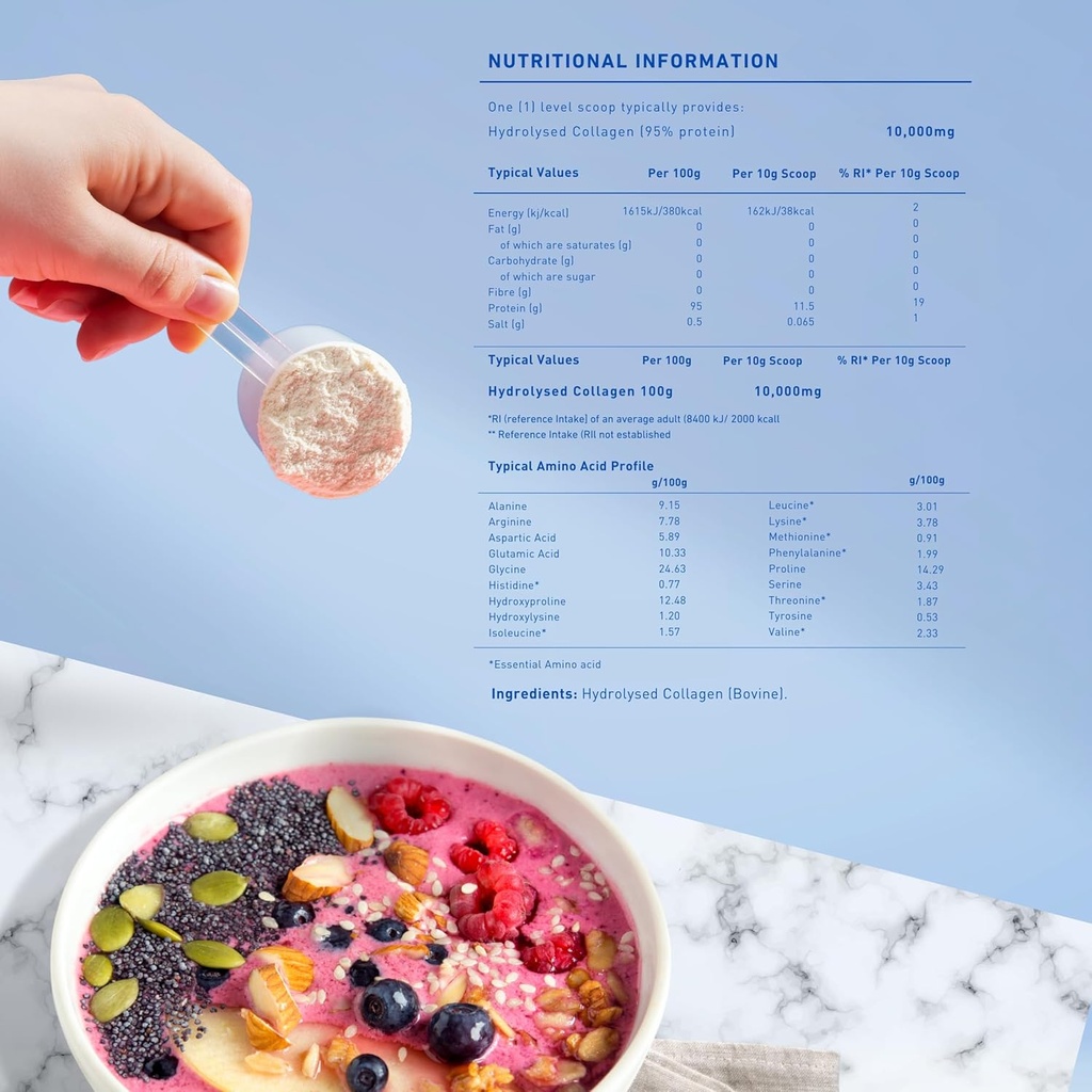 The Intelligent Health Hydrolyzed Collagen Peptides Powder, Grass Fed, High Protein, Unflavored, Gluten-Free, Paleo & Keto Friendly, 10g per Serving (1kg) Supports Skin, Hair, Nails, Joints, & Bones 4