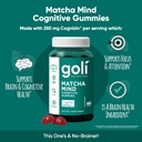 Goli Matcha Mind Gummies - 300 Count - Green Tea Leaves Powder with Cognizin for Focus, Attention and Brain Health, Vegan, Non-GMO, Gluten-Free & Gelatin Free. 5