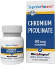 Superior Source Chromium Picolinate - Supplement Formula Supports Healthy Sugar Metabolism - 500 mcg, 50 Instant Dissolve Tablets 2