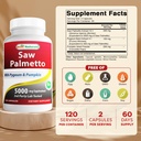 Best Naturals Saw Palmetto 10:1 Extract Prostate Supplements for Men - 120 Capsules - Made with Pygeum Bark 4:1 Extract & Pumpkin Seed Powder 3