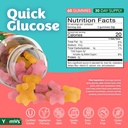 YUM-V'S Glucose Gummies – Fast Acting Glucose Gummy – Great Tasting – Gluten Free, Vegan, Non-GMO – Orange & Berry Natural Flavor – 60 Chewable Gummies for Adults & Kids 4