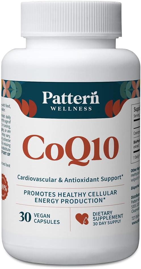 Pattern Wellness CoQ10 – 200mg Ubiquinone with BioPerine® Black Pepper Extract – Cellular Energy & Vitality Support – Non-GMO – 30 Vegan Capsules* 2
