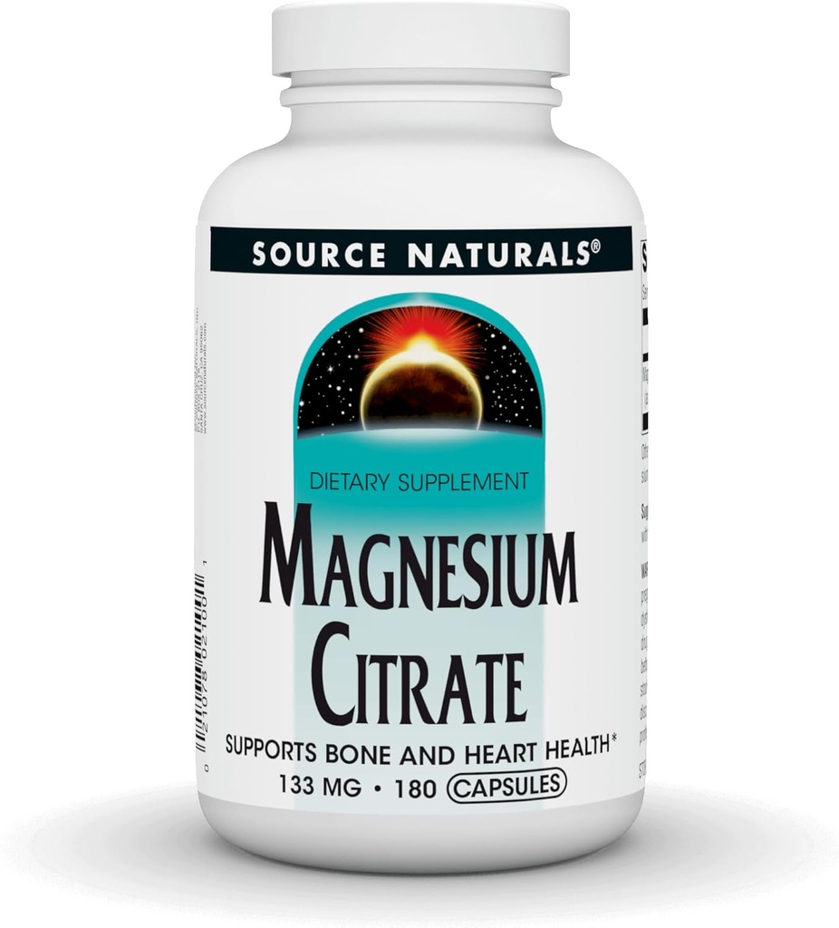 Source Naturals Magnesium Citrate, Supports Bone and Heart Health* 133 mg - 180 Capsules 2