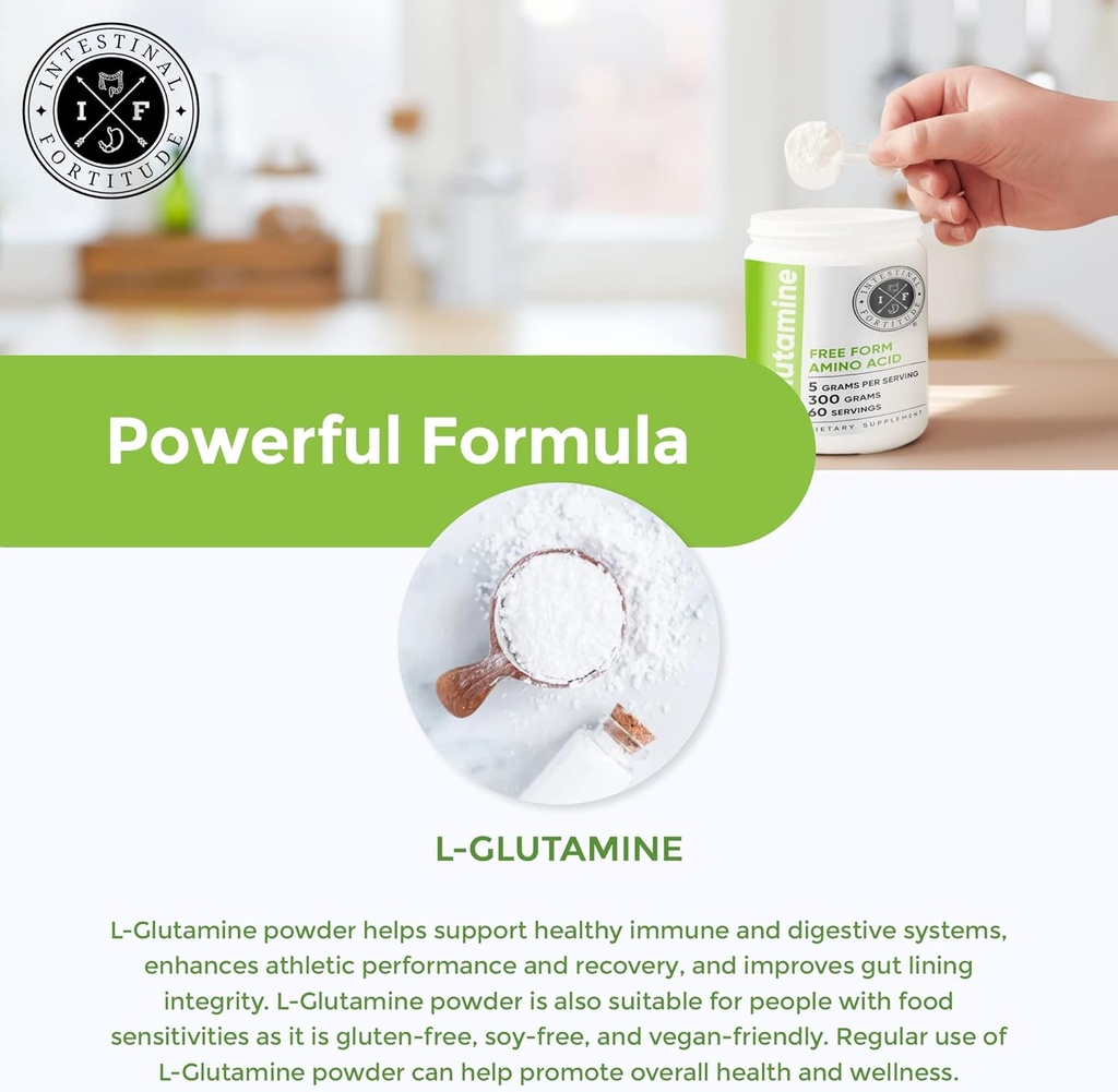 Intestinal Fortitude L-Glutamine L Glutamine Powder - Close Out - Free Form Amino Acid Supplement, Leaky Gut, Made in The USA, Vegan, Unflavored, Non-GMO & Gluten-Free 5